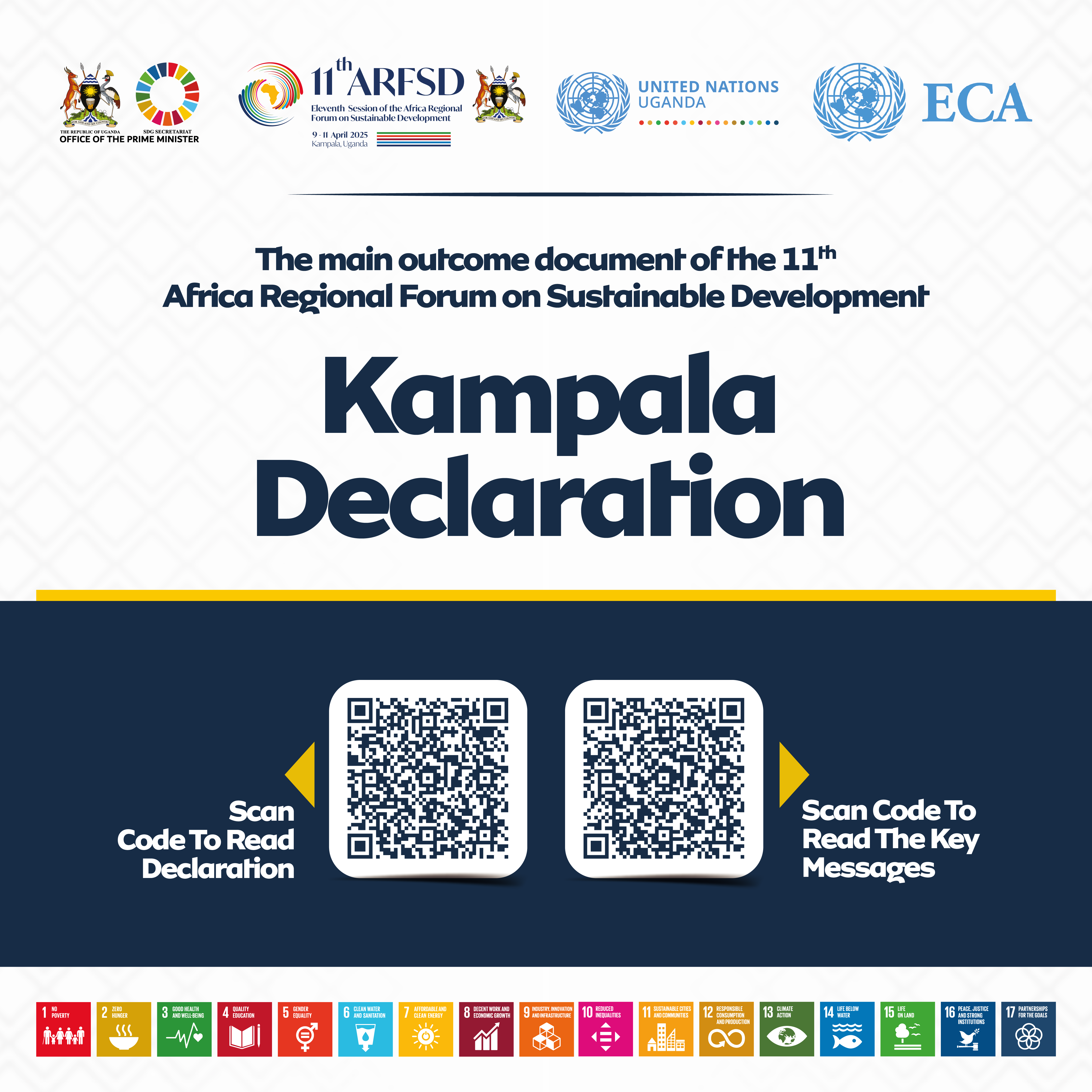 ELEVENTH AFRICA REGIONAL FORUM ON SUSTAINABLE DEVELOPMENT (ARFSD-11): KEY OUTCOMES FOR UGANDA AND THE CONTINENT